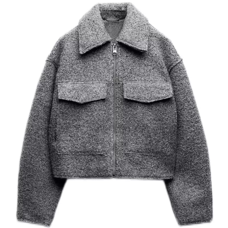 Cxqdy | Women’s Casual Bouclé Short Jacket for Spring and Autumn