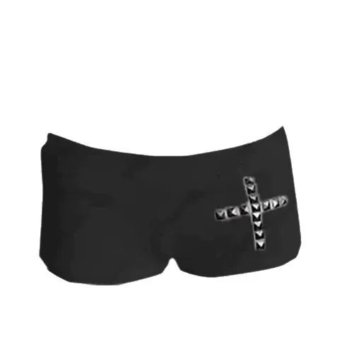 Cxqdy | Women’s One-Shoulder Long Sleeve Cross Detail Top with High-Waist Shorts Set