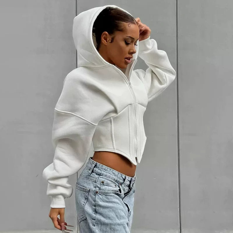 Cxqdy | Women’s Zip-Up Hooded Cardigan Casual Lightweight Jacket