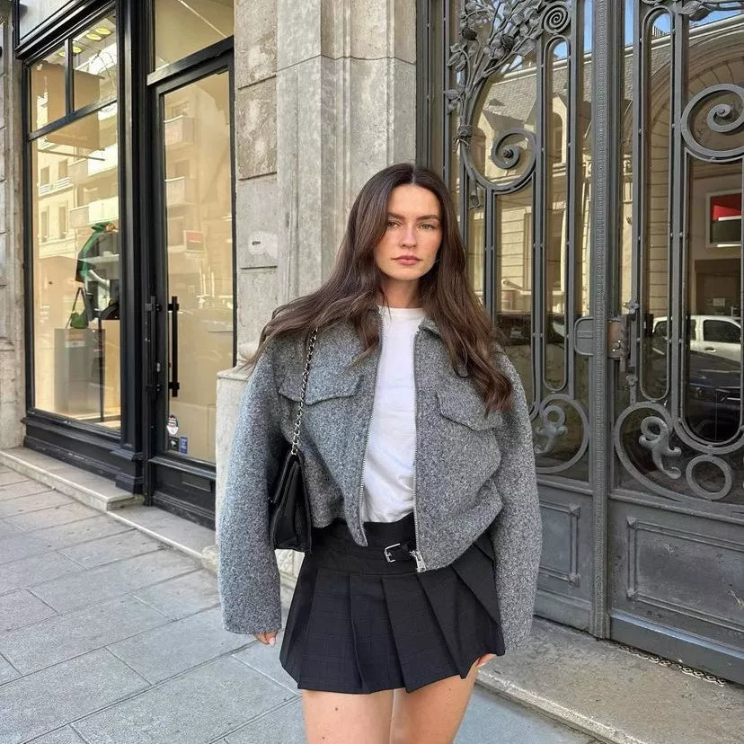 Cxqdy | Women’s Casual Bouclé Short Jacket for Spring and Autumn