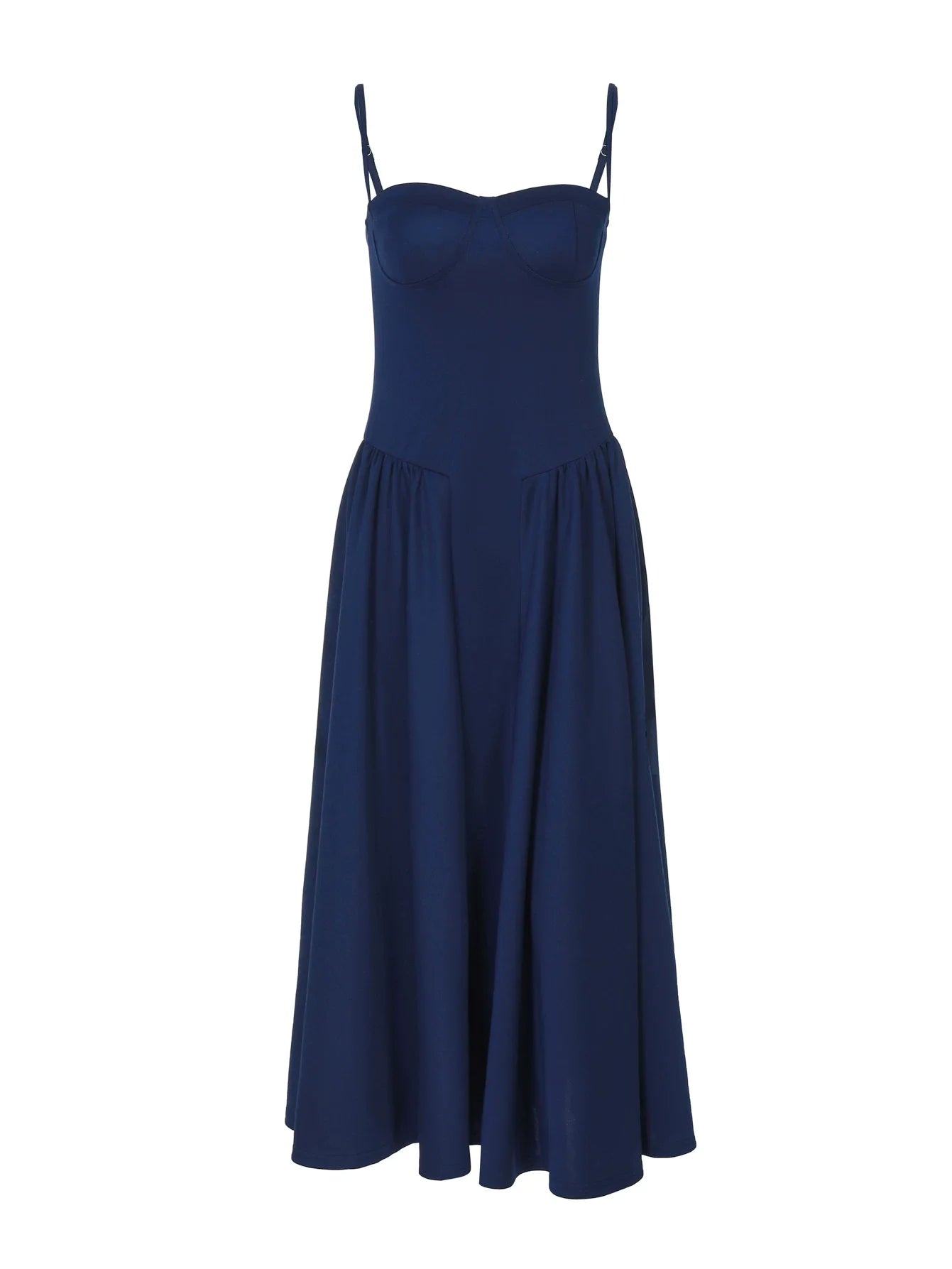 Cxqdy | Women’s French Retro Solid Color Suspender Dress with Slimming Waist