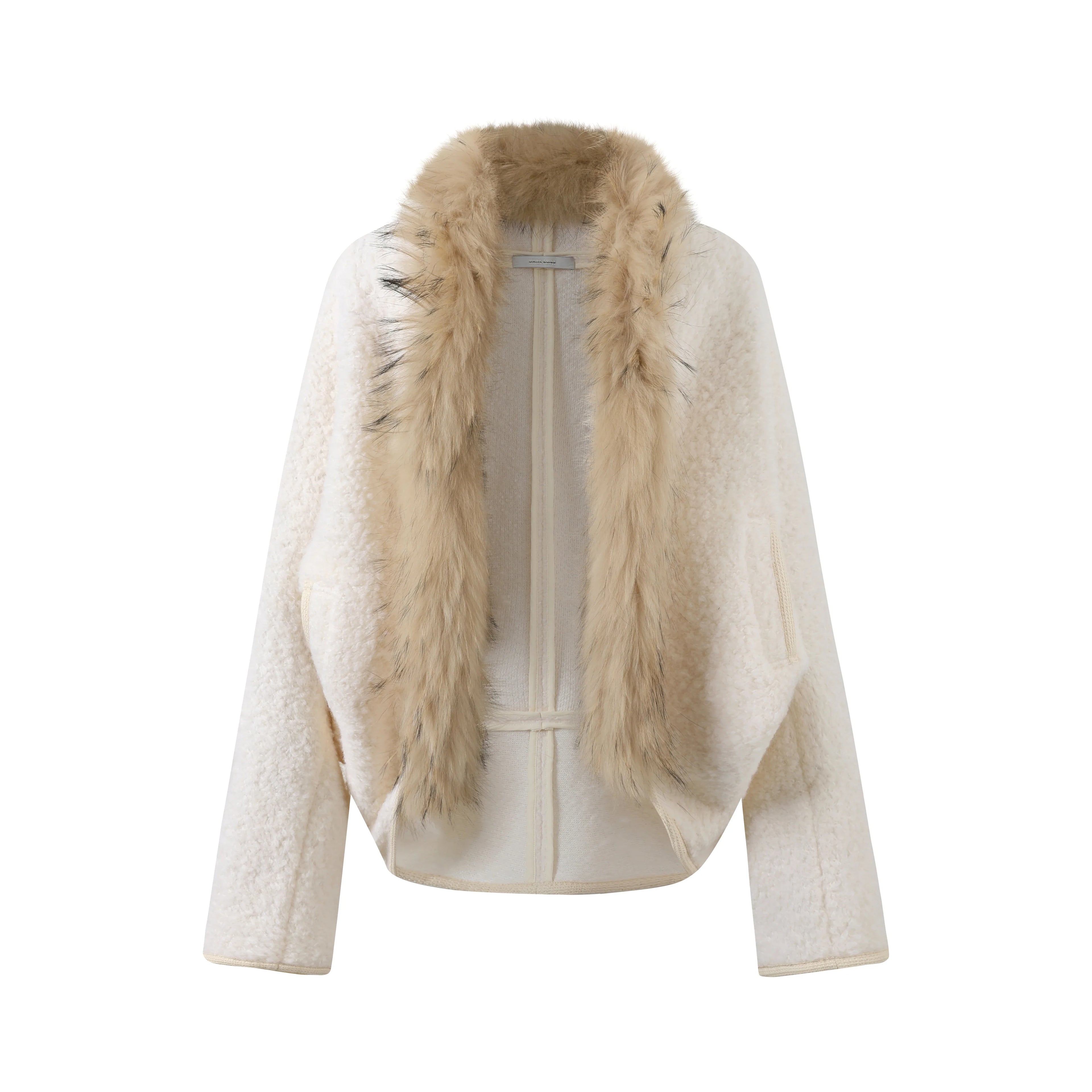 Cxqdy | Women’s Bat-Sleeve Woolen Loose-Fit Retro Cardigan Coat