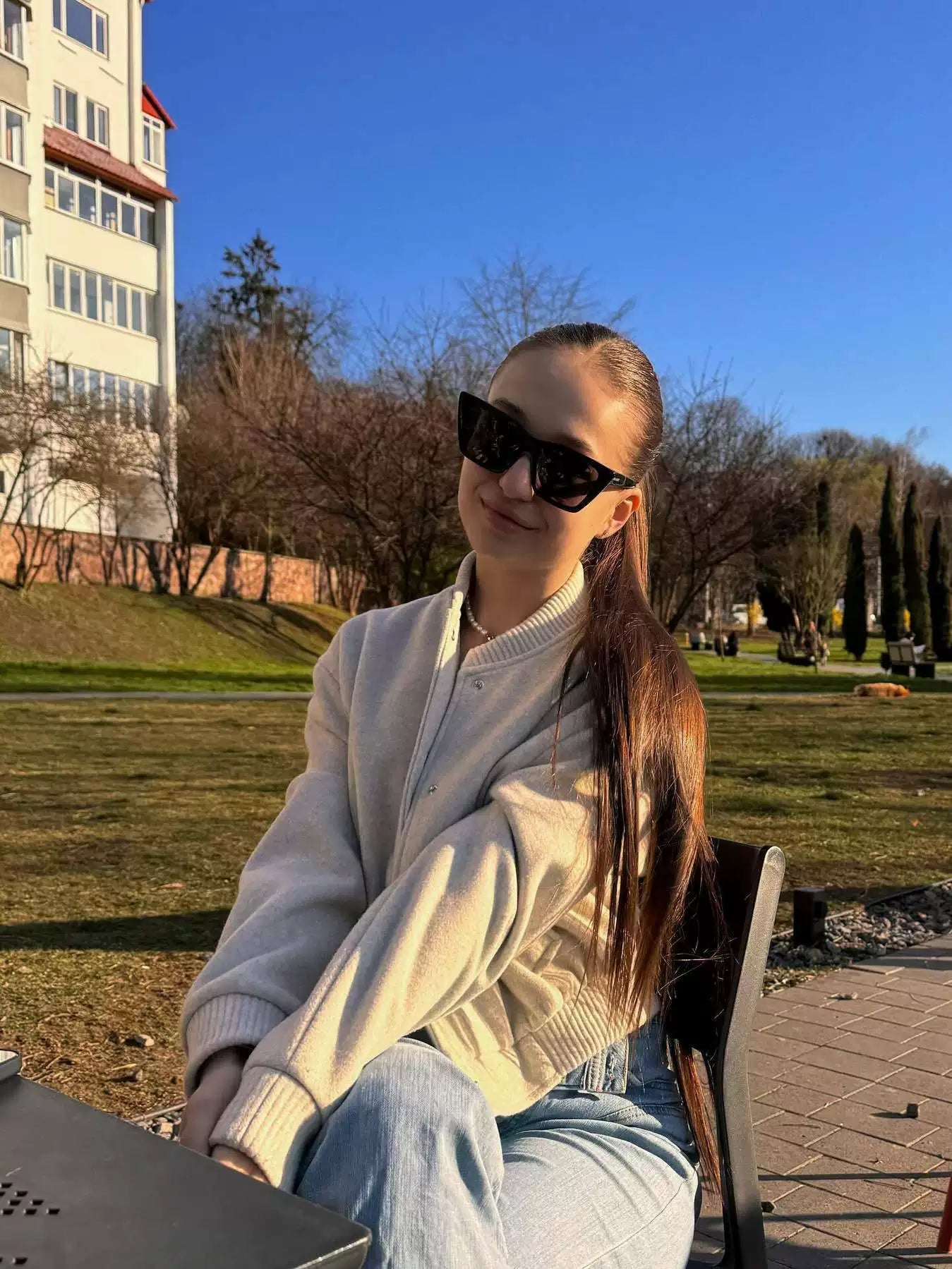 Cxqdy | Women’s Wool Blend Baseball Jacket Loose Fit Short Coat Stand Collar Outerwear