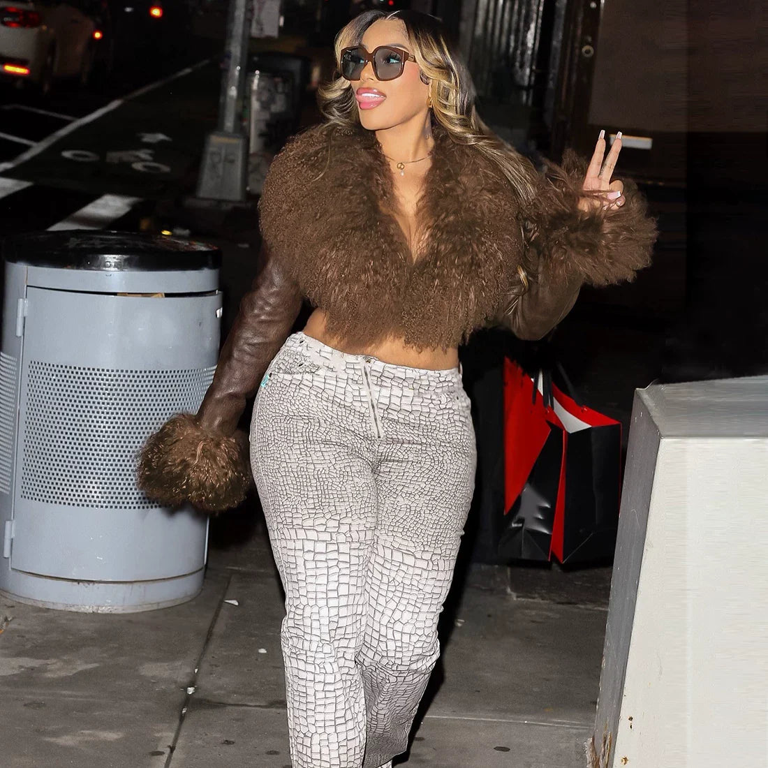 Cxqdy | Women’s Fur Collar Long-Sleeved Coat with Slim Fit for Street Style