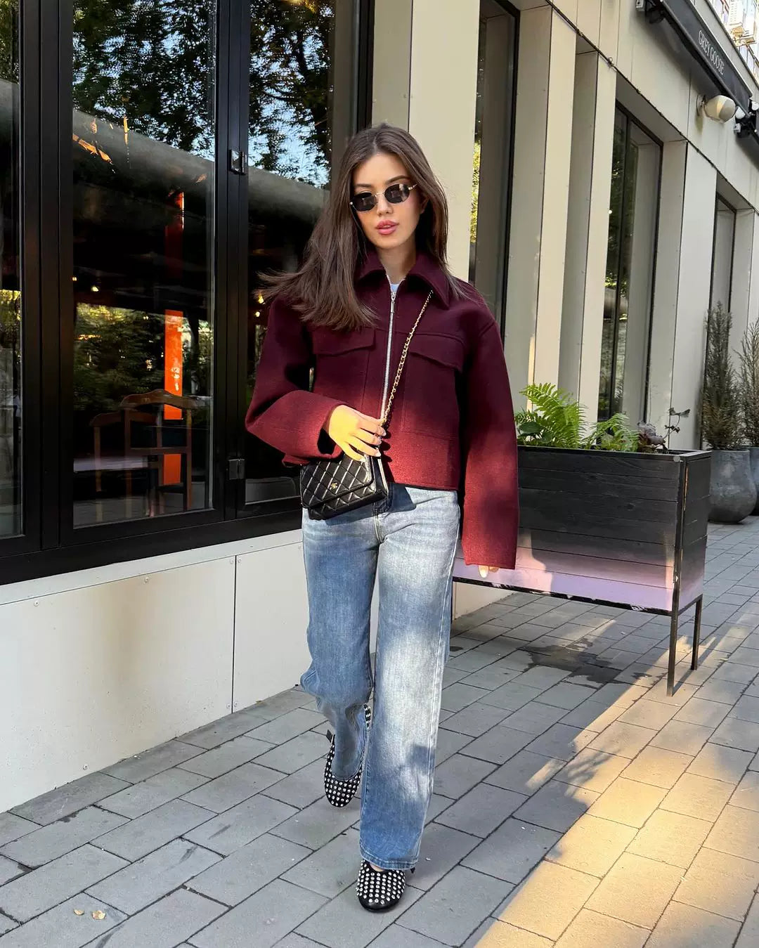 Cxqdy | Women’s Minimalist Wool Blend Short Coat Loose Fit Lapel Outerwear with Pockets